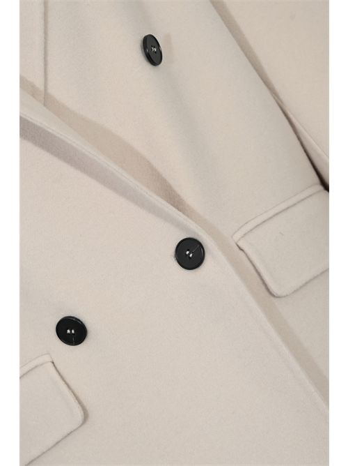 Cappotto doppiopetto in double di lana Stucco Alpha studio | AD-4690N2017